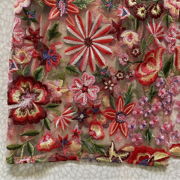 SAM EDELMAN Floral Embroidered Midi Dress Size 0 NWT - Picture 9 of 14